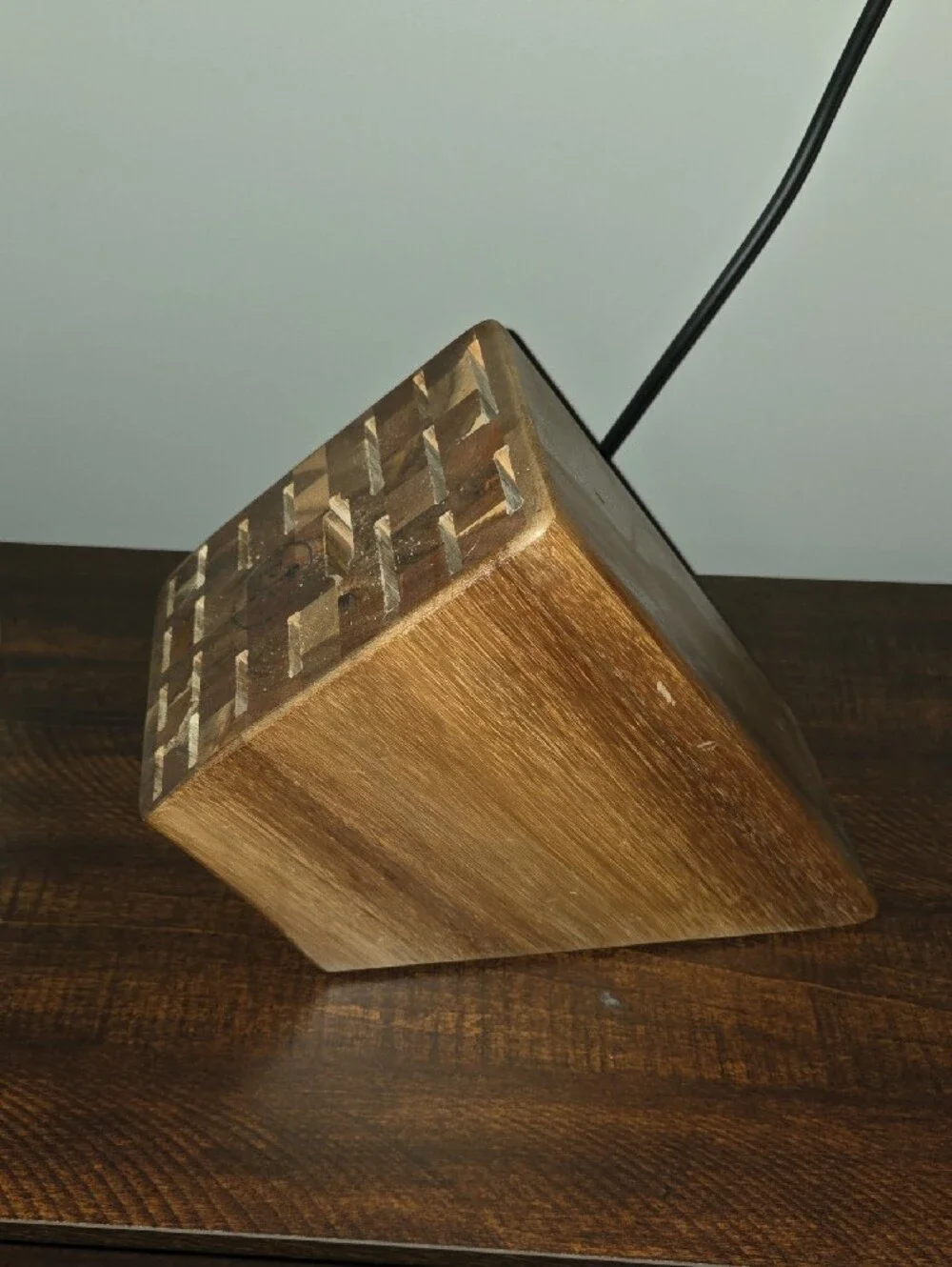 Pampered Chef Wooden Knife Block